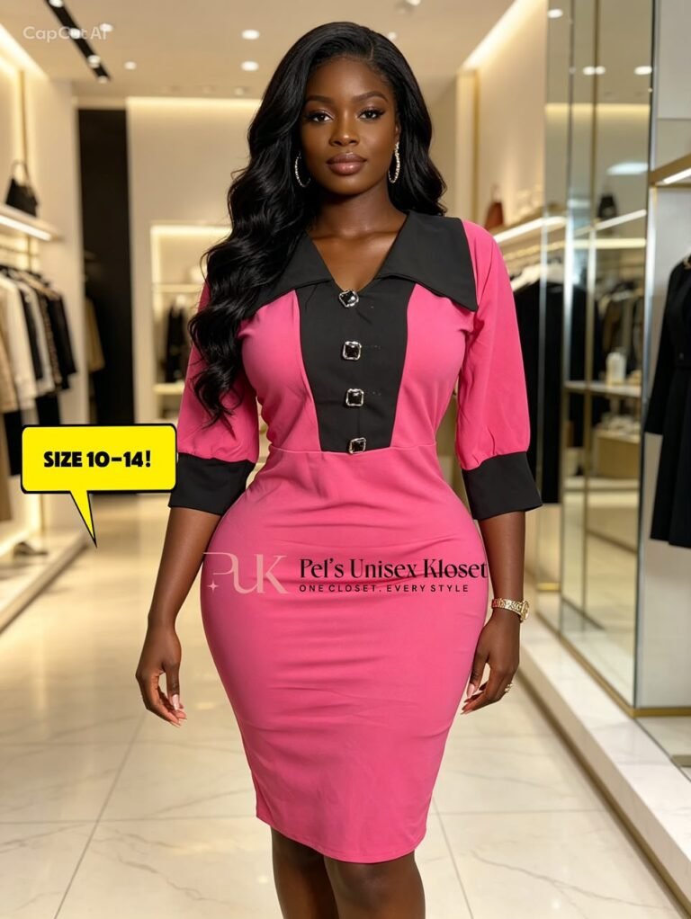 how to wear bodycon dress to work Women's Magenta and Black Two-Tone Corporate Bodycon Dress Pelsunisexkloset Tema
