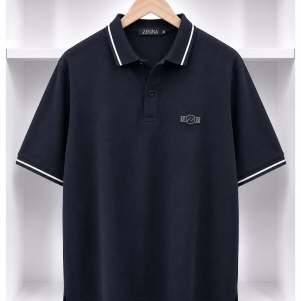 how to wash polo shirt Men's Navy Pique Polo with White Tipped Collar and Cuffs Pelsunisexkloset Tema