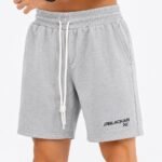 Men's Heather Grey Cotton Drawstring Shorts