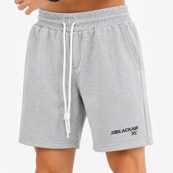 Men's Heather Grey Cotton Drawstring Shorts