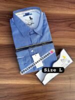 Men's Long-Sleeve Cotton Button-Down Shirt in Multiple Colours — view 3