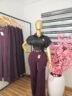 Women's Belted High-Waist Wide-Leg Corporate Trousers in Aubergine — Pels Unisex Kloset