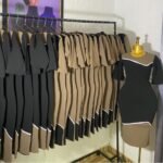 Women's Black and Camel Colourblock Corporate Dress — Pels Unisex Kloset