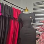 Women's Black Corporate Dress with White Collar — Pels Unisex Kloset