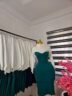 Women's Corporate Dress with White Collar and Sleeves in Teal — Pels Unisex Kloset