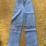 Women's Light Blue Baggy Jeans with All Over Rhinestones — Pels Unisex Kloset