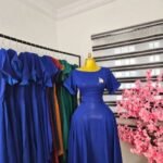 Women's Royal Blue Flare Corporate Dress — Pels Unisex Kloset
