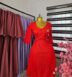 Women's V-Neck Flare Corporate Dress in Red — Pels Unisex Kloset