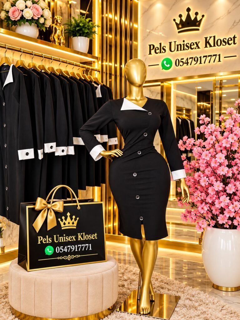 Women’s Ladies Black Corperate Dress — Pels Unisex Kloset